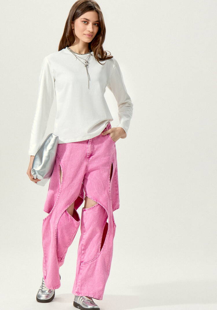 Лонгслив с круглым воротом из хлопка шир.  750, рис. 8