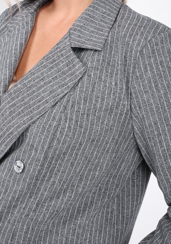 Жакет двубортный в полоску шир.  580, рис. 12