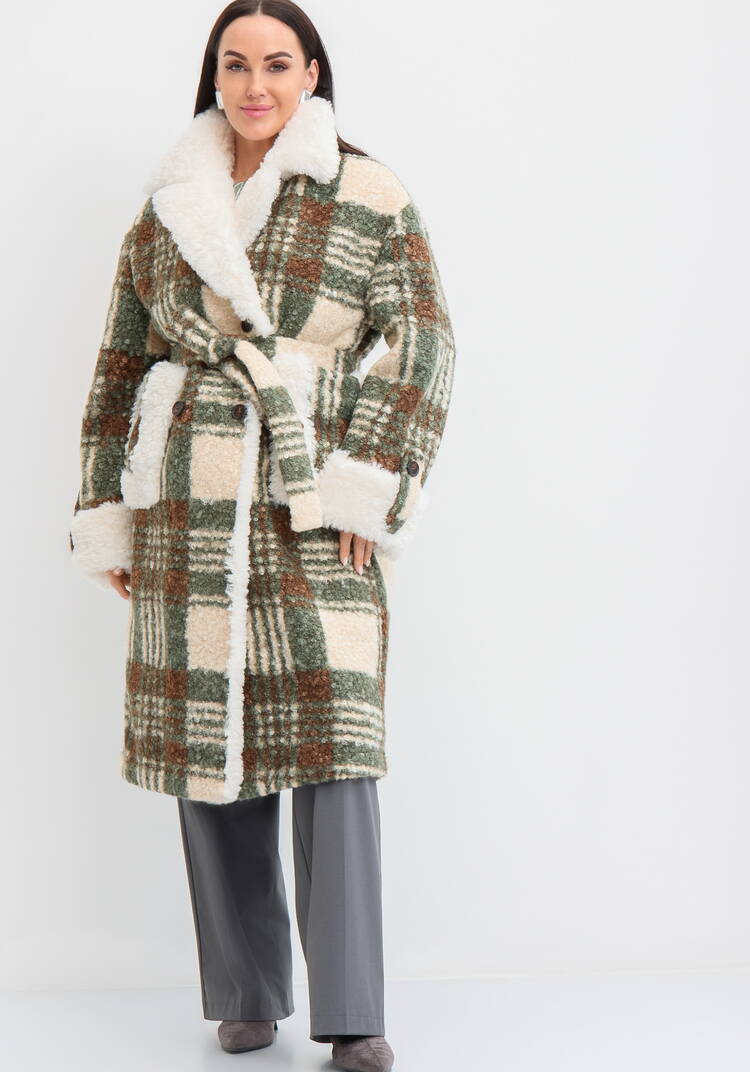 Пальто-эко в клетку шир.  750, рис. 15