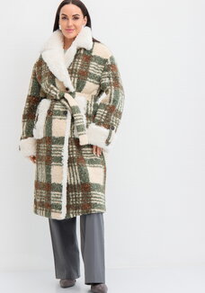 Пальто-эко в клетку