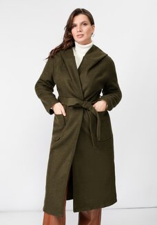 Пальто удлиненное с поясом