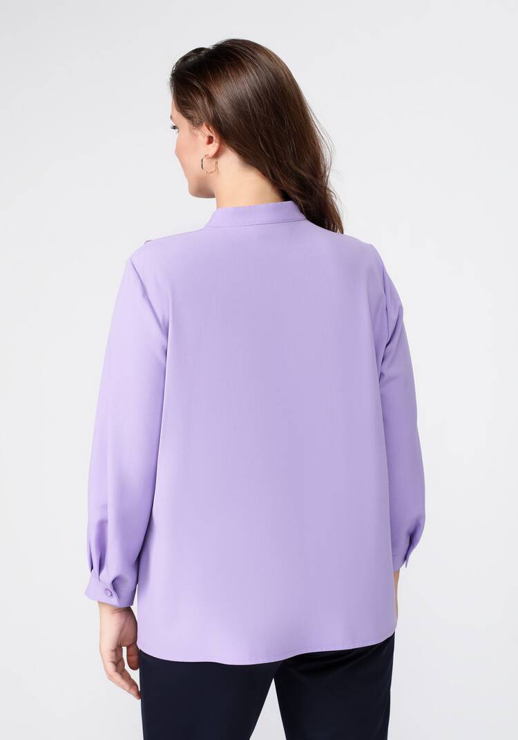 Блуза на пуговицах с ажурным кружевом шир.  750, рис. 18