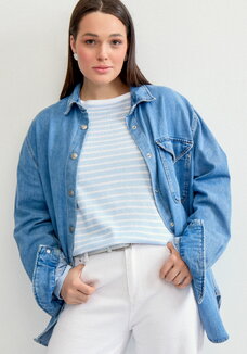 Лонгслив с рисунком в полоску