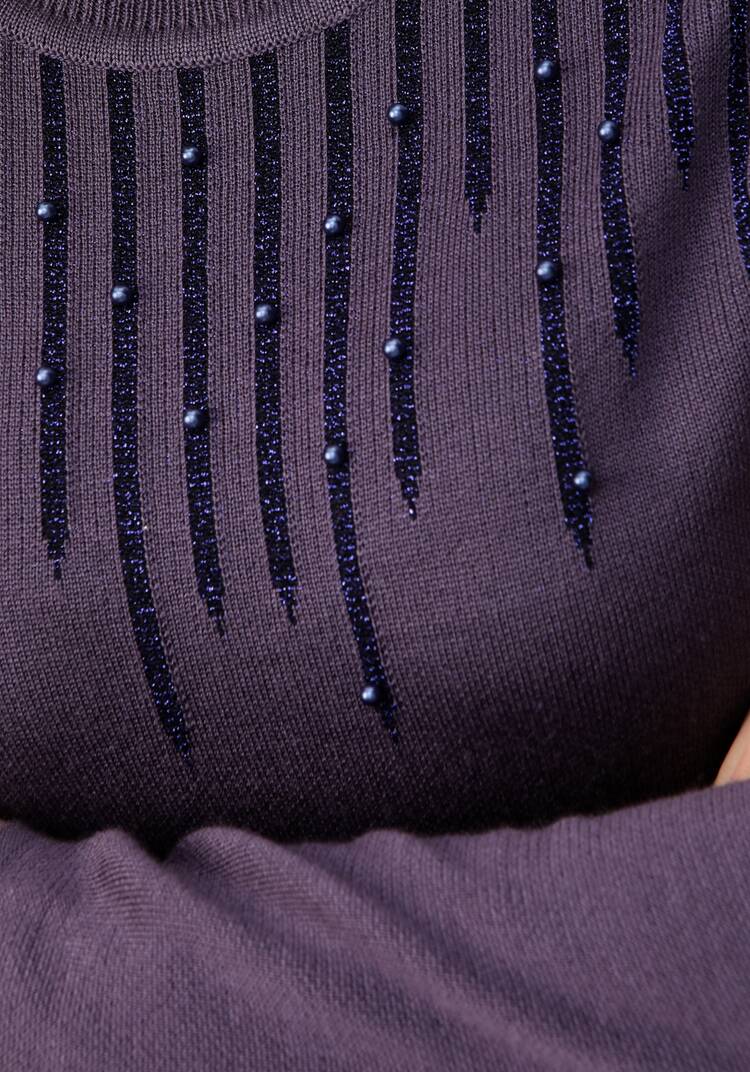 Джемпер с жемчугом и метанитью шир.  750, рис. 17