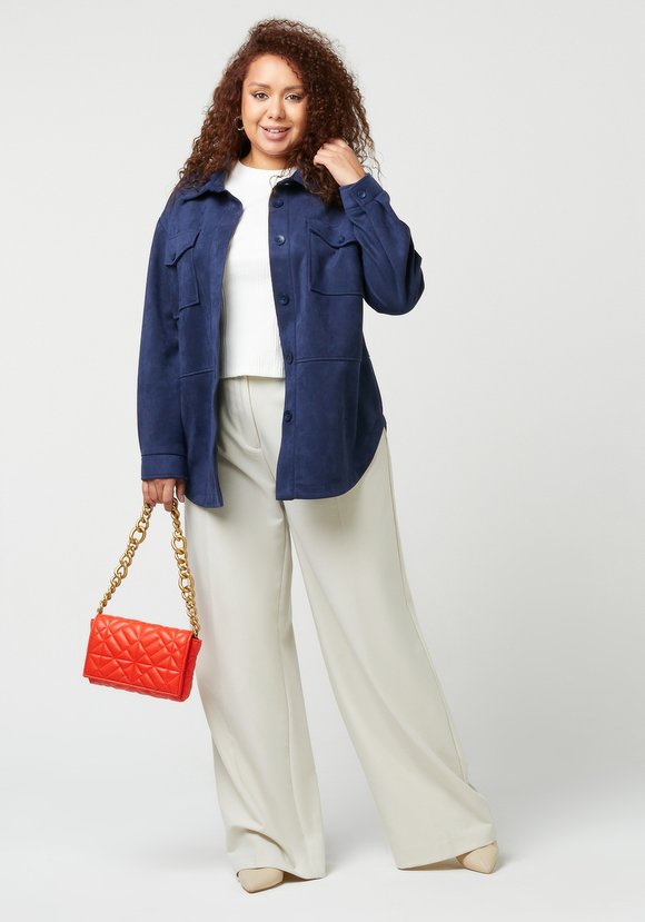 Блуза из экозамши с накладными карманами шир.  580, рис. 9