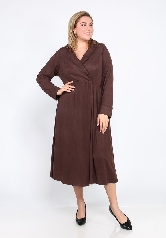 Платье миди с запахом шир.  580, рис. 2