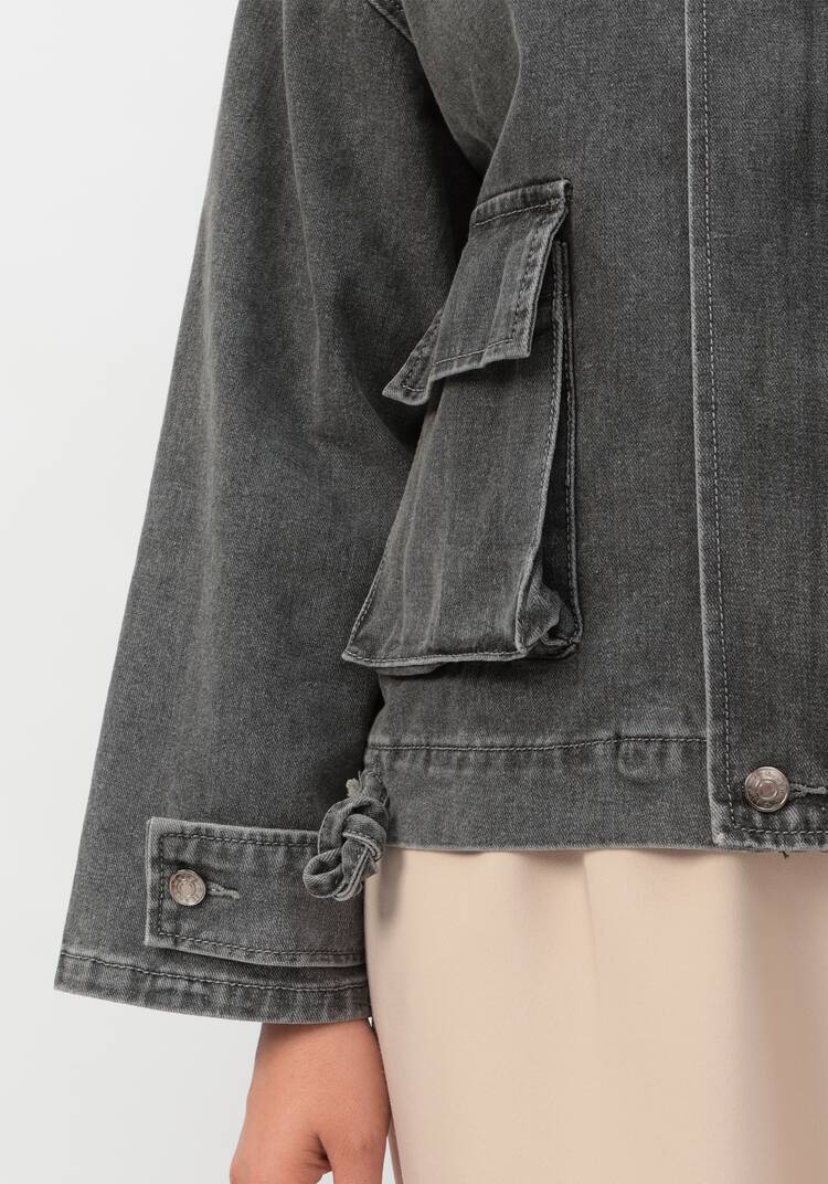 Джинсовая куртка Кейт шир.  750, рис. 5