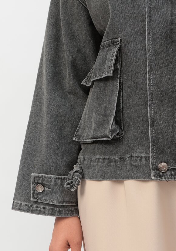 Джинсовая куртка Кейт шир.  580, рис. 5