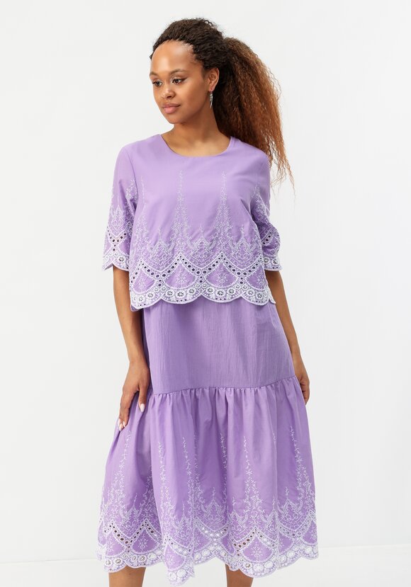 Платье свободного кроя с вышивкой шир.  580, рис. 27