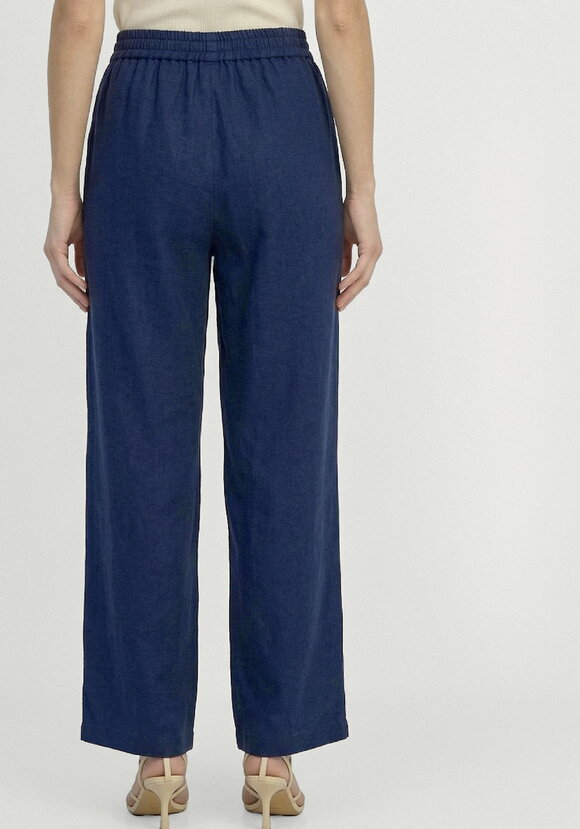 Брюки от бедра прямые изо льна шир.  580, рис. 3