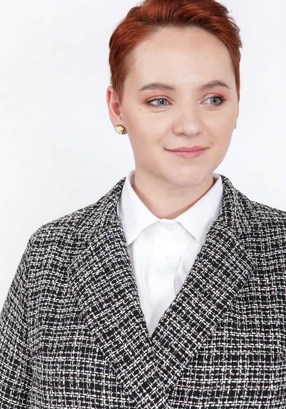 Пиджак женский двубортный твидовый шир.  580, рис. 8