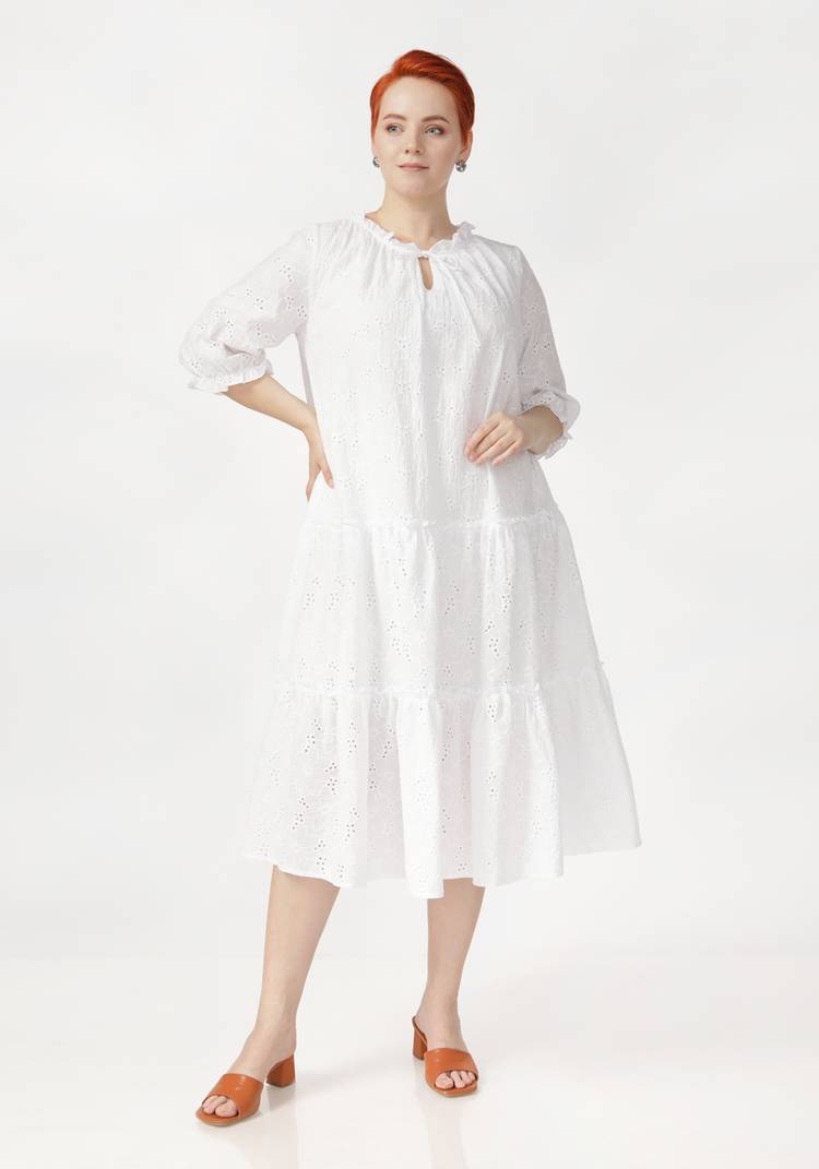 Платье ярусное свободного кроя шир.  750, рис. 6