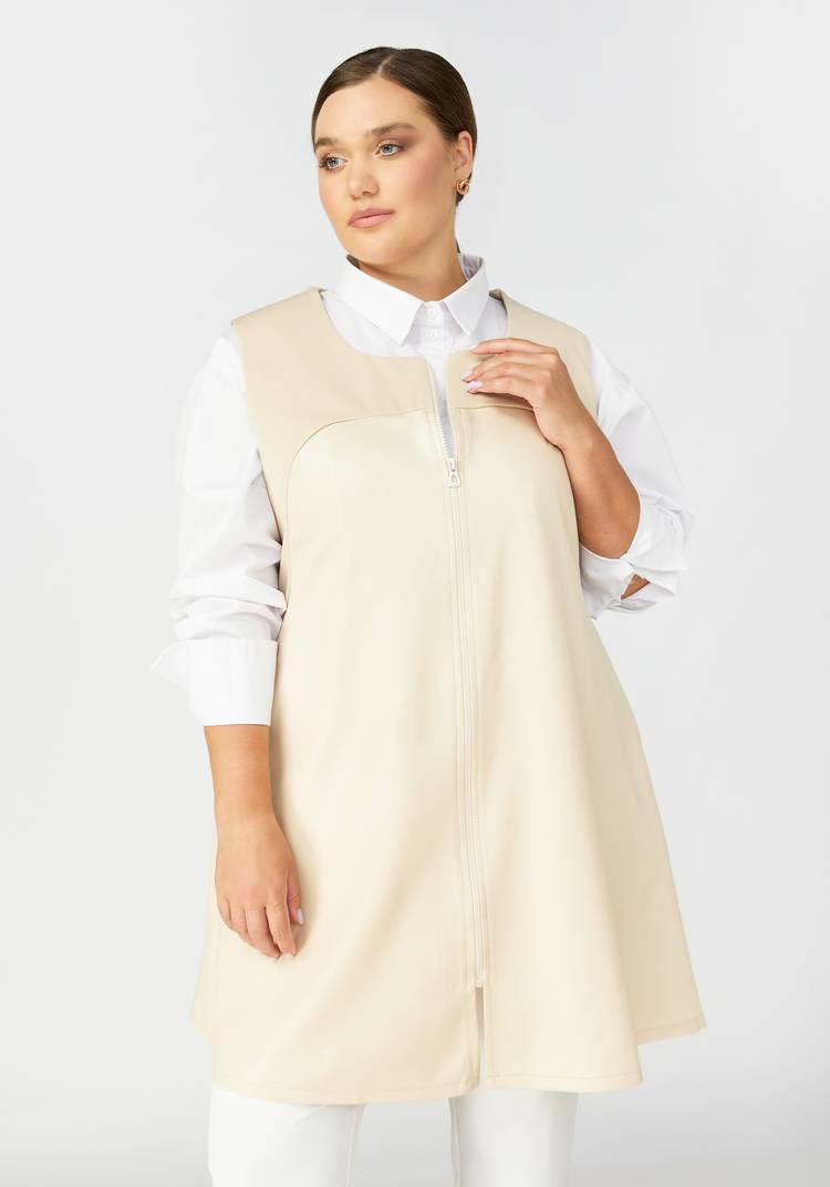 Жилет на молнии с круглым воротом шир.  750, рис. 6