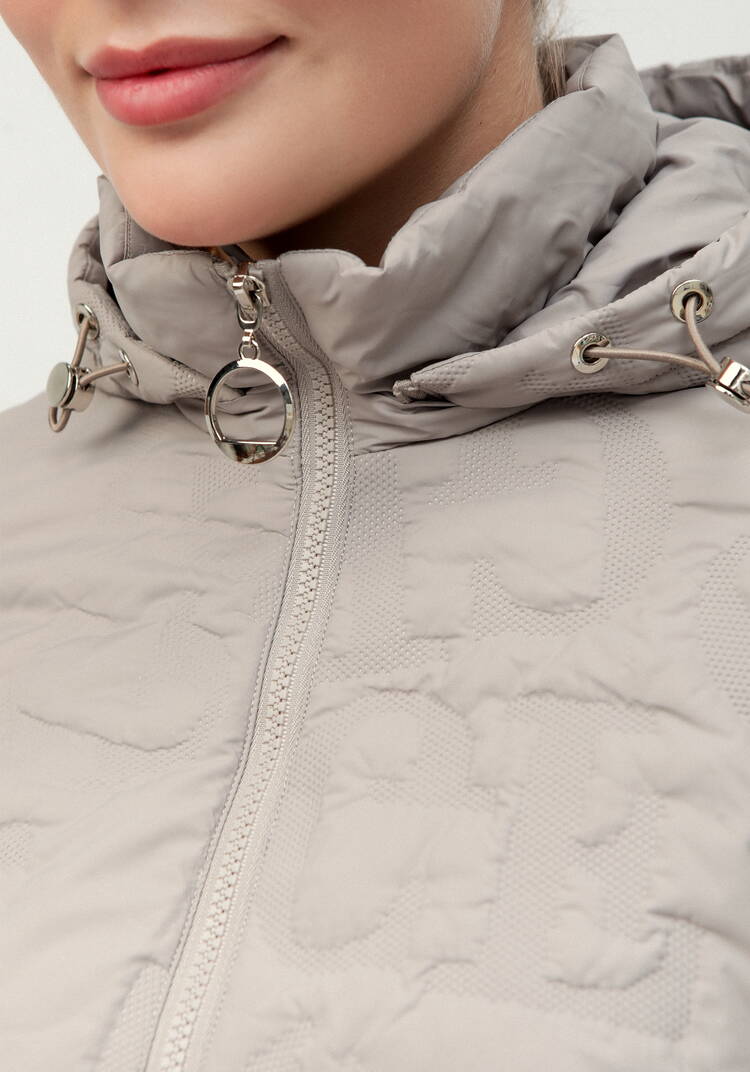 Куртка стеганая фактурная с капюшоном шир.  750, рис. 6