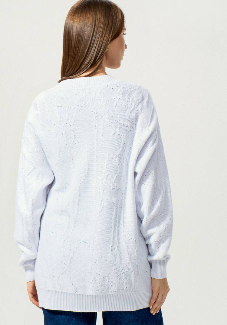 Кардиган удлиненный с абстрактным рисунком шир.  750, рис. 3