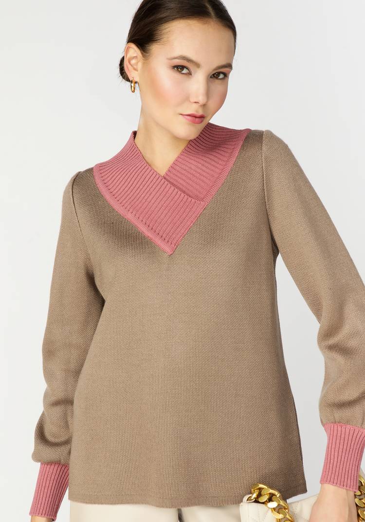 Джемпер женский с широким воротом шир.  750, рис. 11