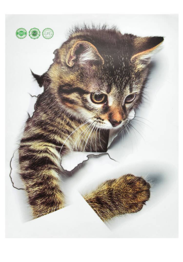 Наклейка интерьерная 3D Милая киса, 4 шт. шир.  750, рис. 5