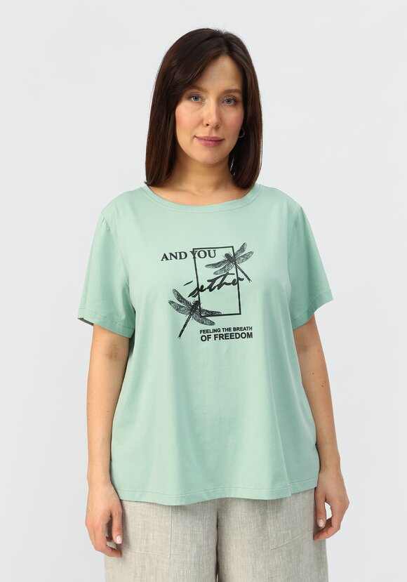 Футболка с дизайнерским принтом шир.  580, рис. 17