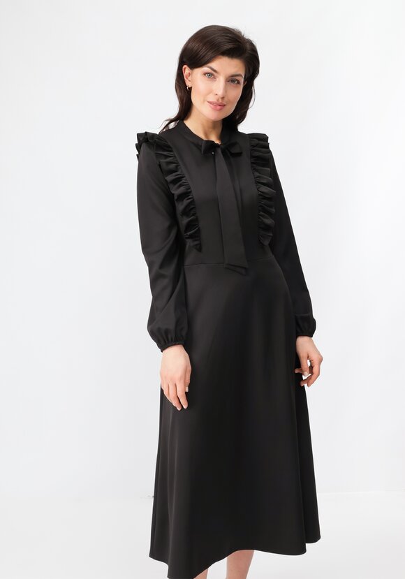 Платье с бантом свободного кроя шир.  580, рис. 19