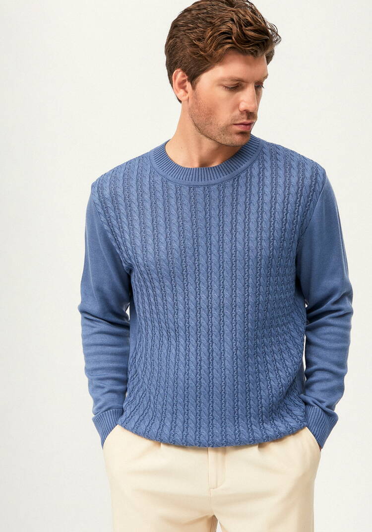 Джемпер с косами на передней полочке шир.  750, рис. 8