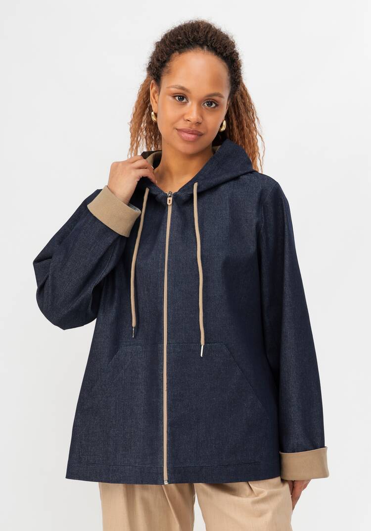 Куртка джинсовая на молнии с капюшоном шир.  750, рис. 9