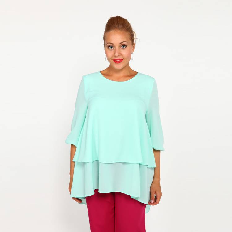 Туника из шифона с удлиненной спинкой шир.  750, рис. 12