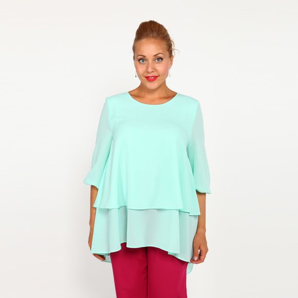 Туника из шифона с удлиненной спинкой шир.  580, рис. 12