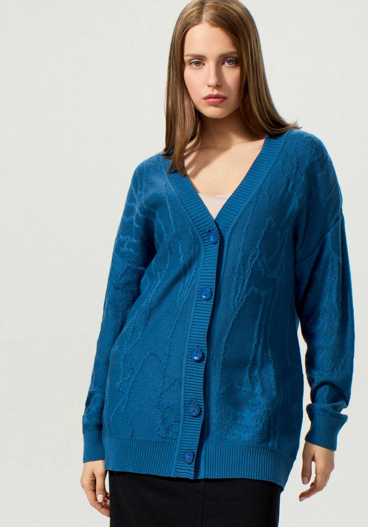 Кардиган удлиненный с абстрактным рисунком шир.  750, рис. 23