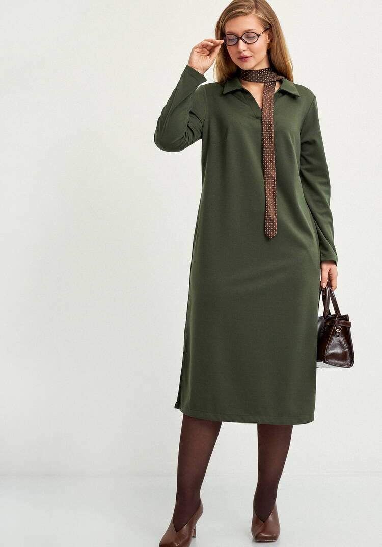 Платье с разрезами по бокам и карманами шир.  750, рис. 8