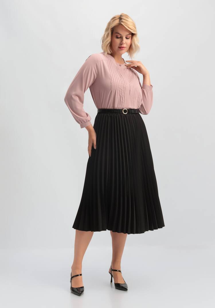 Юбка свободного кроя плиссированная шир.  750, рис. 16