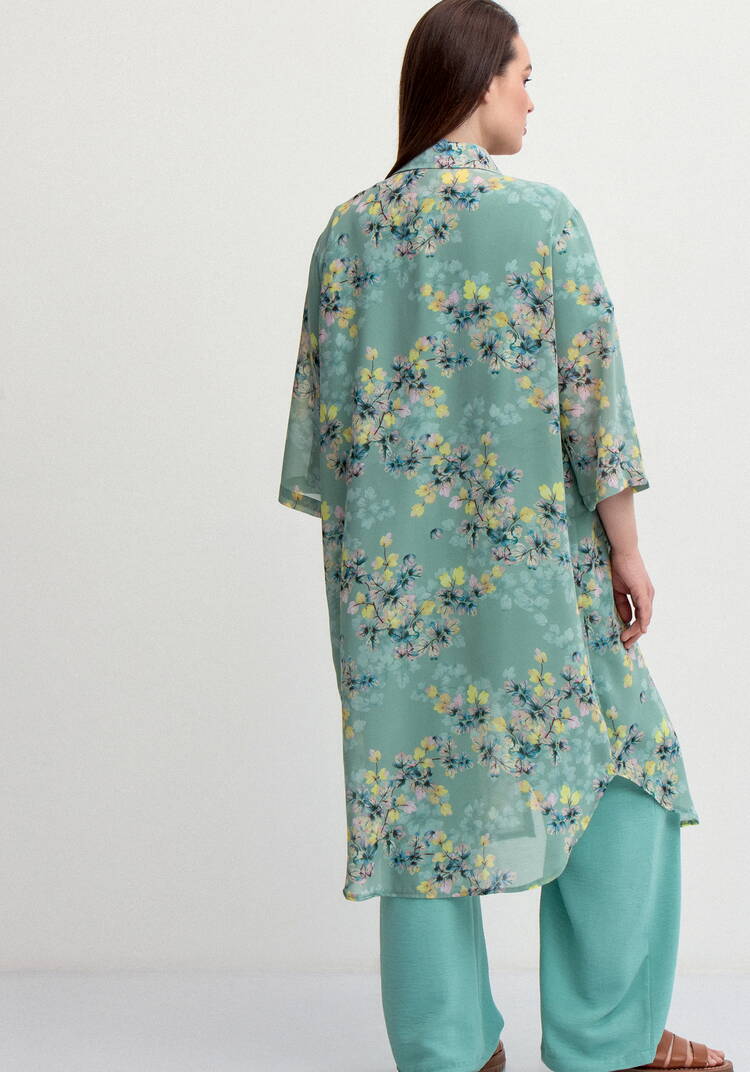 Рубашка с флористическим принтом шир.  750, рис. 3