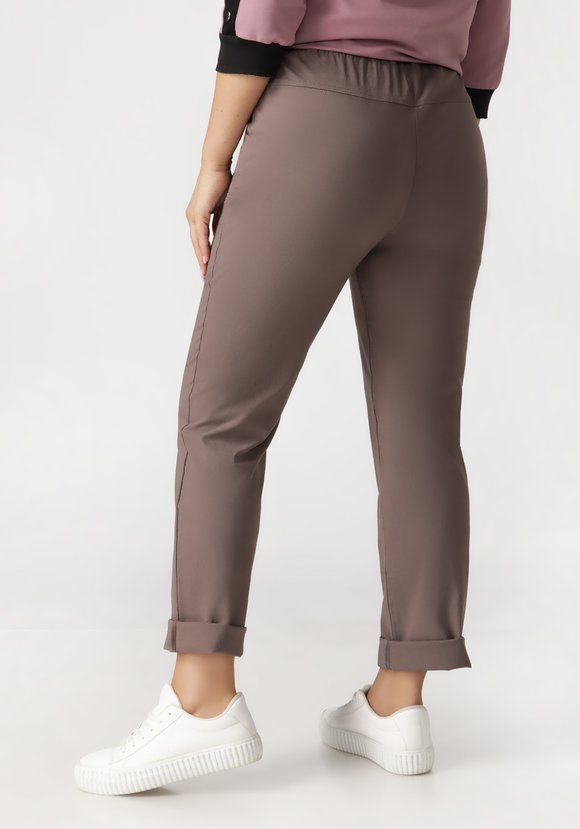 Брюки из бенгалина Галия шир.  580, рис. 4