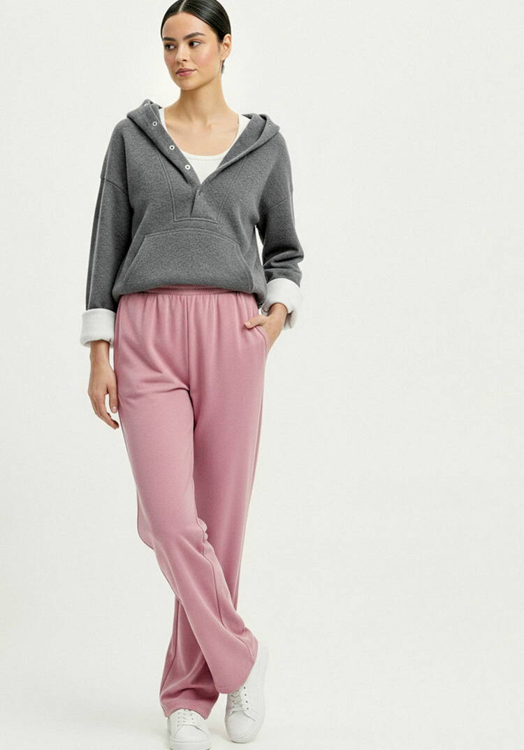 Брюки прямые трикотажные на резинке шир.  750, рис. 7