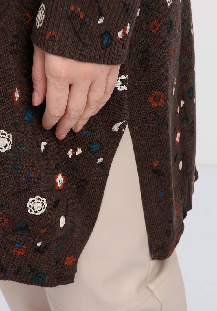 Туника А-силуэта Букет цветов шир.  750, рис. 6