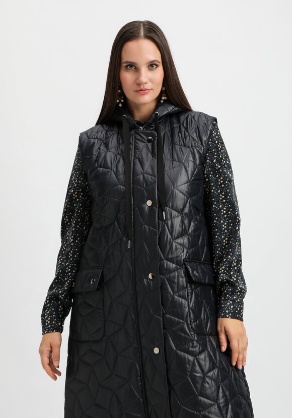 Жилет оверсайз удлинённый с капюшоном шир.  580, рис. 13