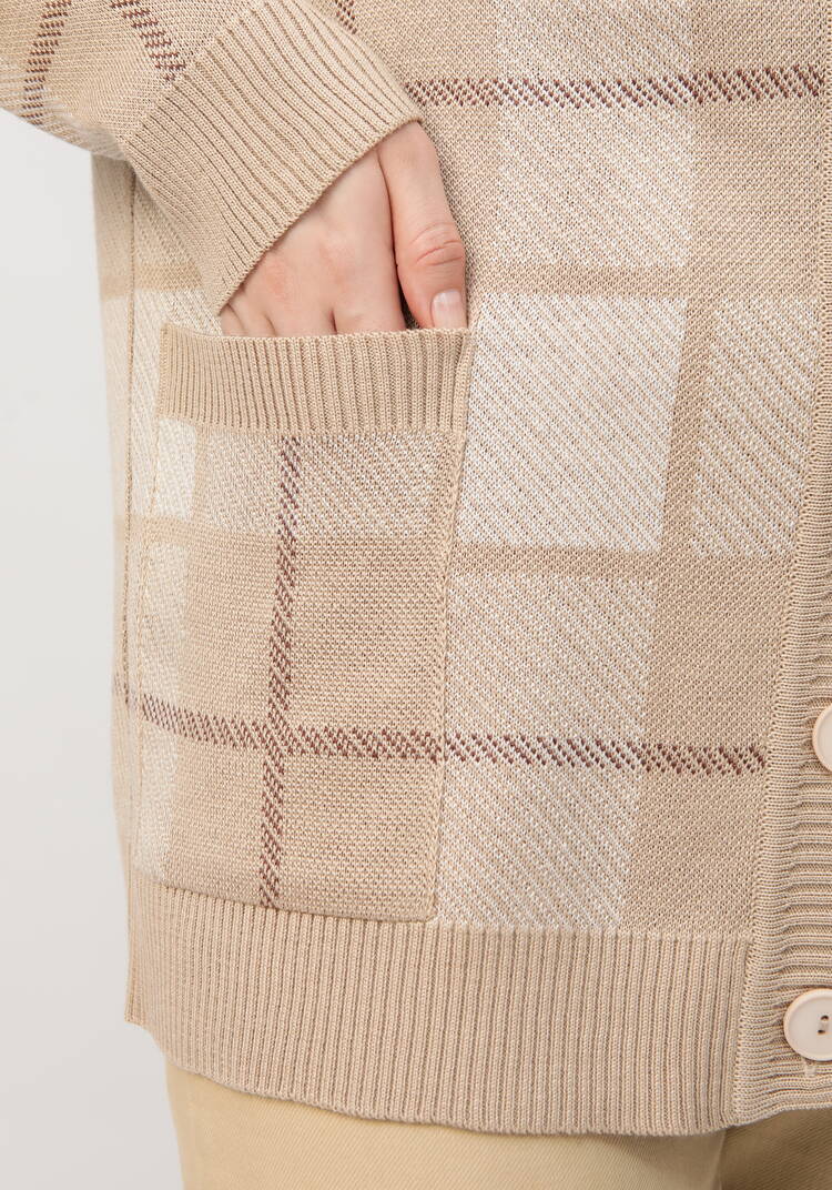 Кардиган с рисунком шахматная клетка шир.  750, рис. 13