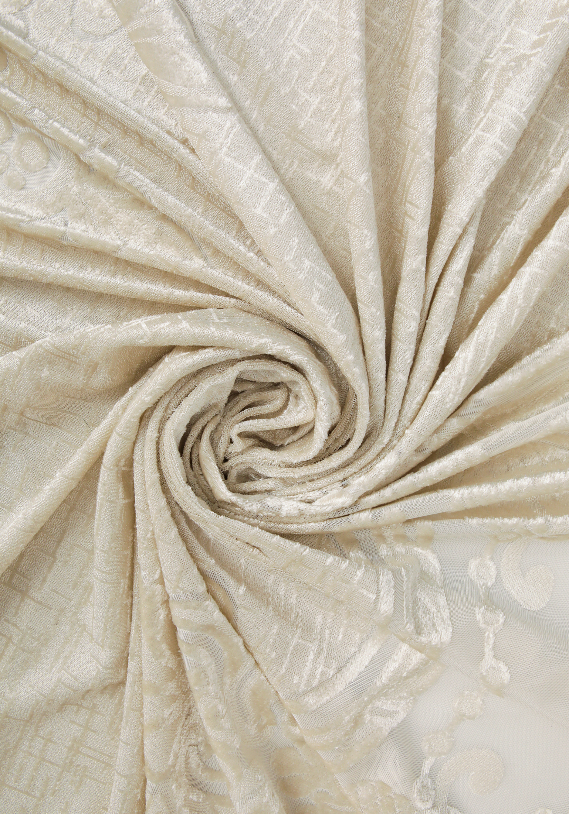 Комплект портьер "Бархатный сюжет" Марианна, цвет белый, размер 150*270 - фото 4
