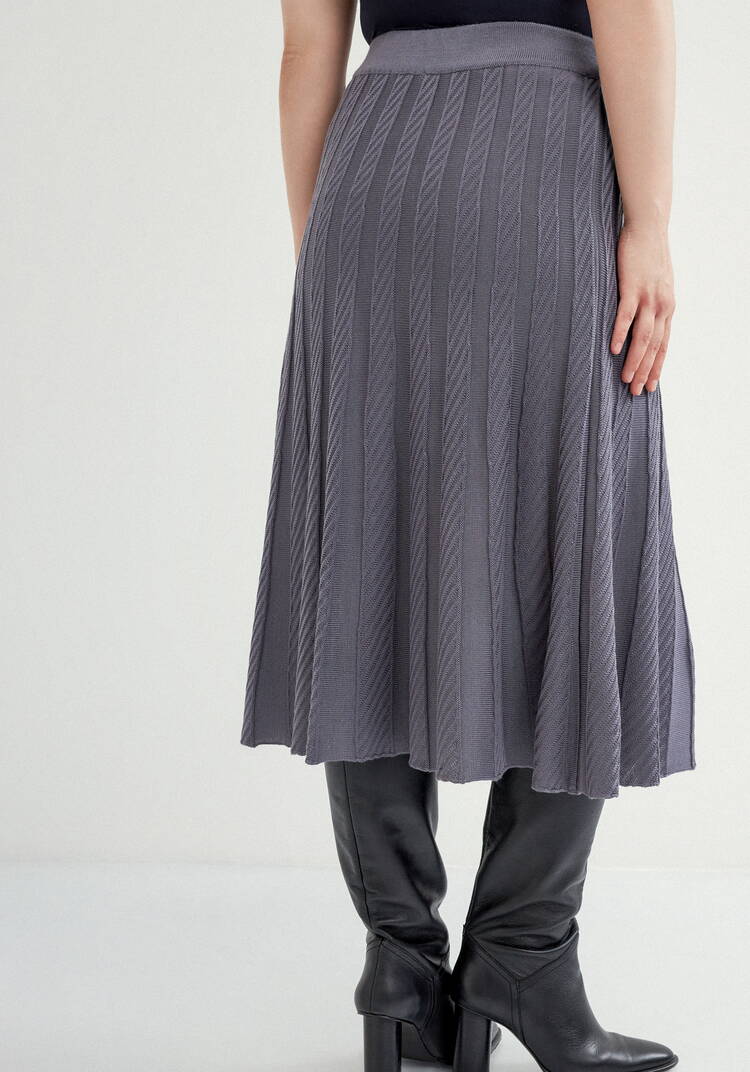 Юбка миди А-силуэта с переплетениями шир.  750, рис. 3