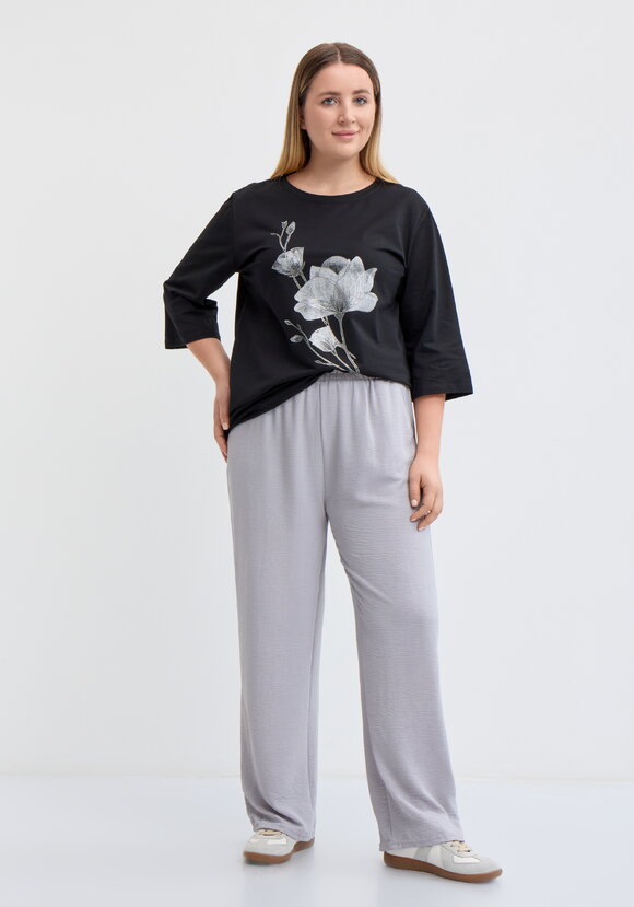 Блуза на кулиске с принтом шир.  580, рис. 2