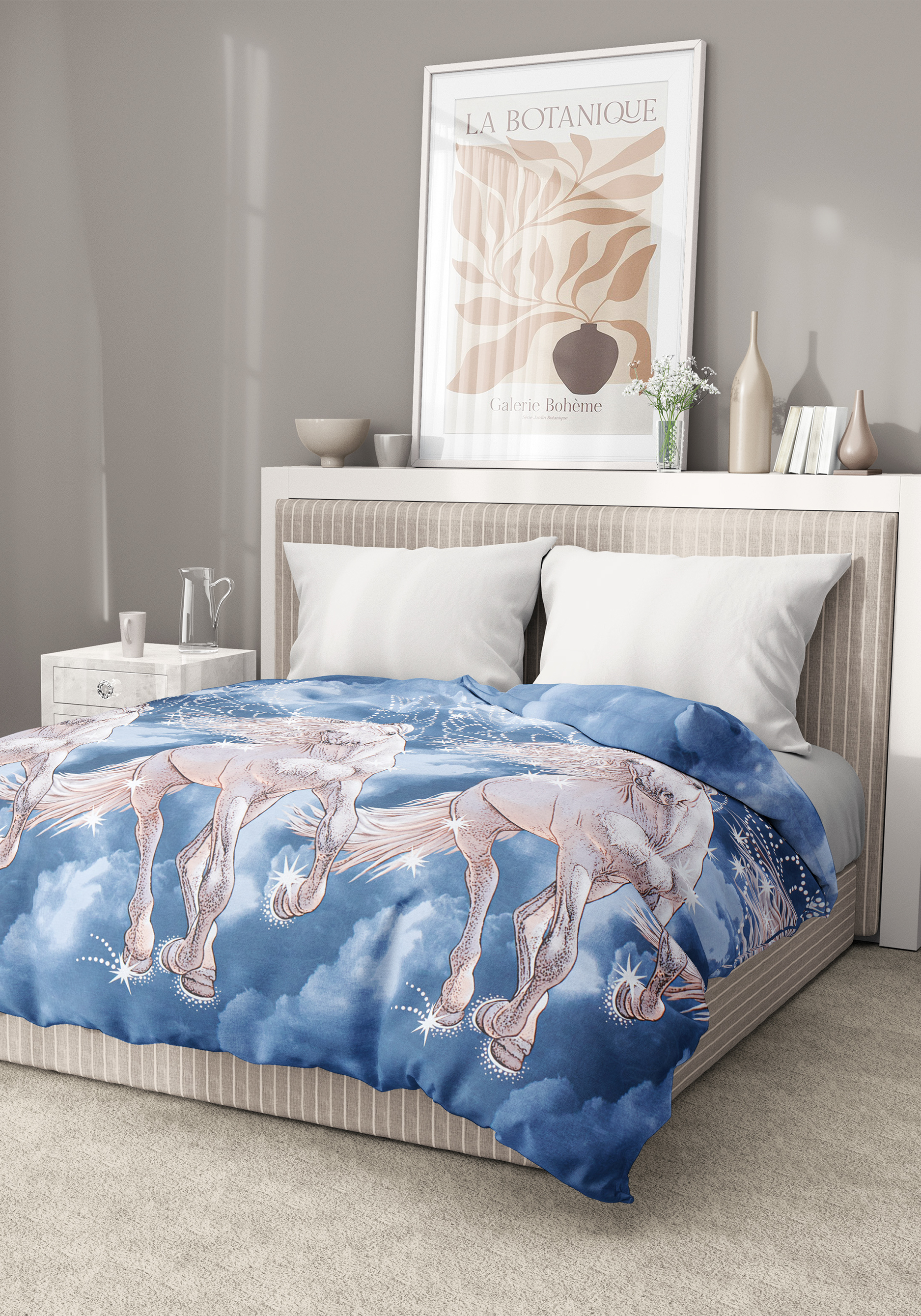 

Пододеяльник бязь "Пегас", Синий