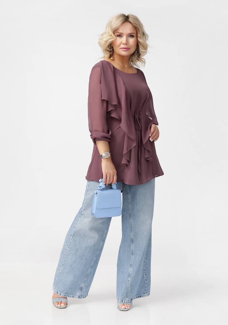 Туника удлиненная с широким воротником шир.  750, рис. 12