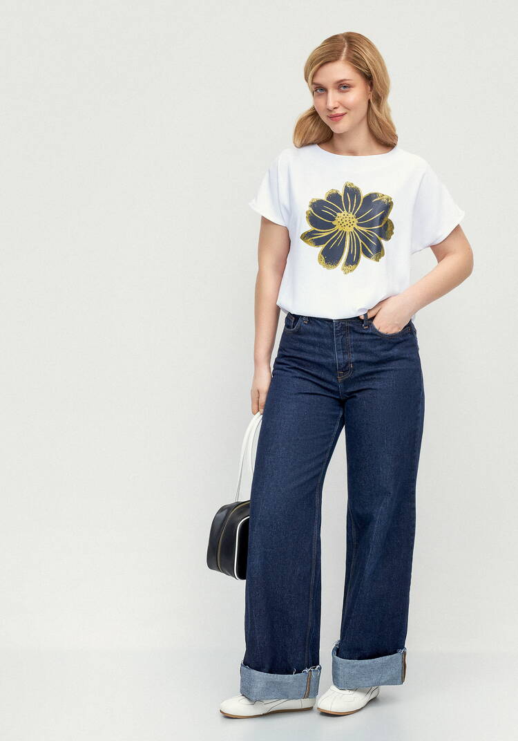 Блуза с принтом с напылением шир.  750, рис. 18