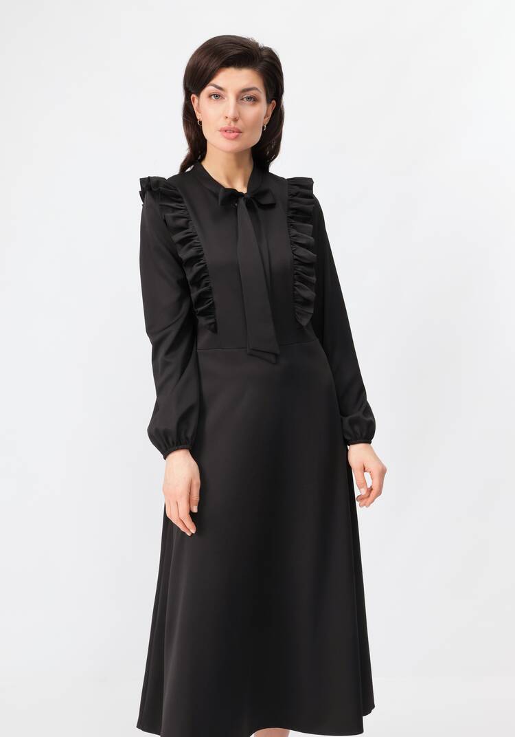 Платье с бантом свободного кроя шир.  750, рис. 18