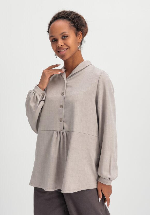 Блуза с шалевым воротом шир.  580, рис. 7