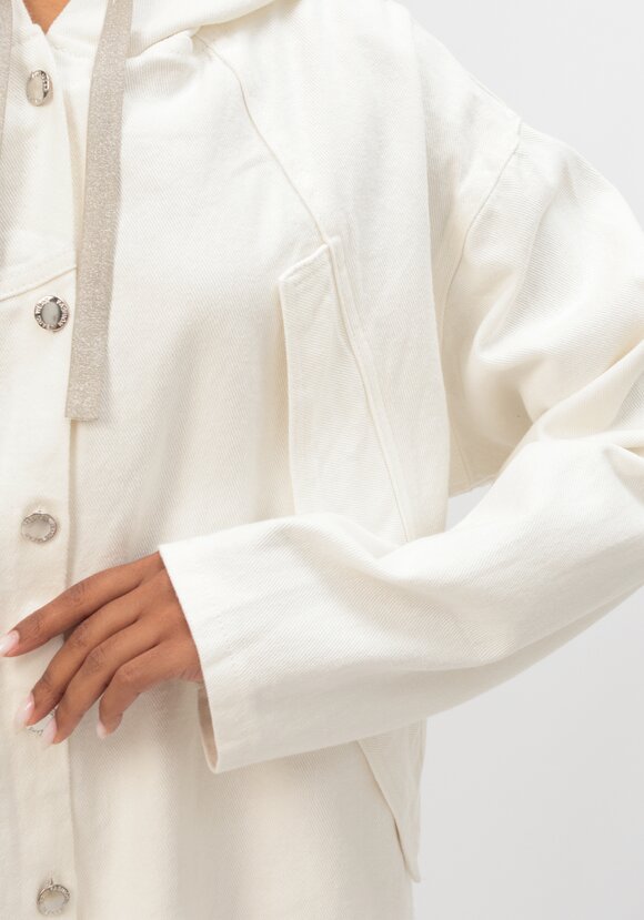 Укороченная джинсовая куртка Савина шир.  580, рис. 6