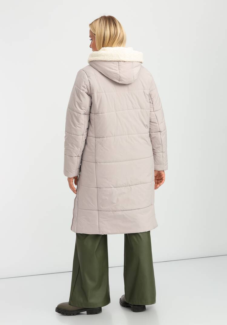 Пальто с капюшоном из меха шир.  750, рис. 24