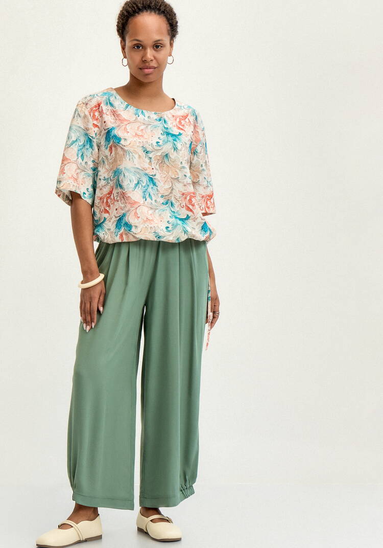 Брюки свободного кроя на резинке по низу шир.  750, рис. 31