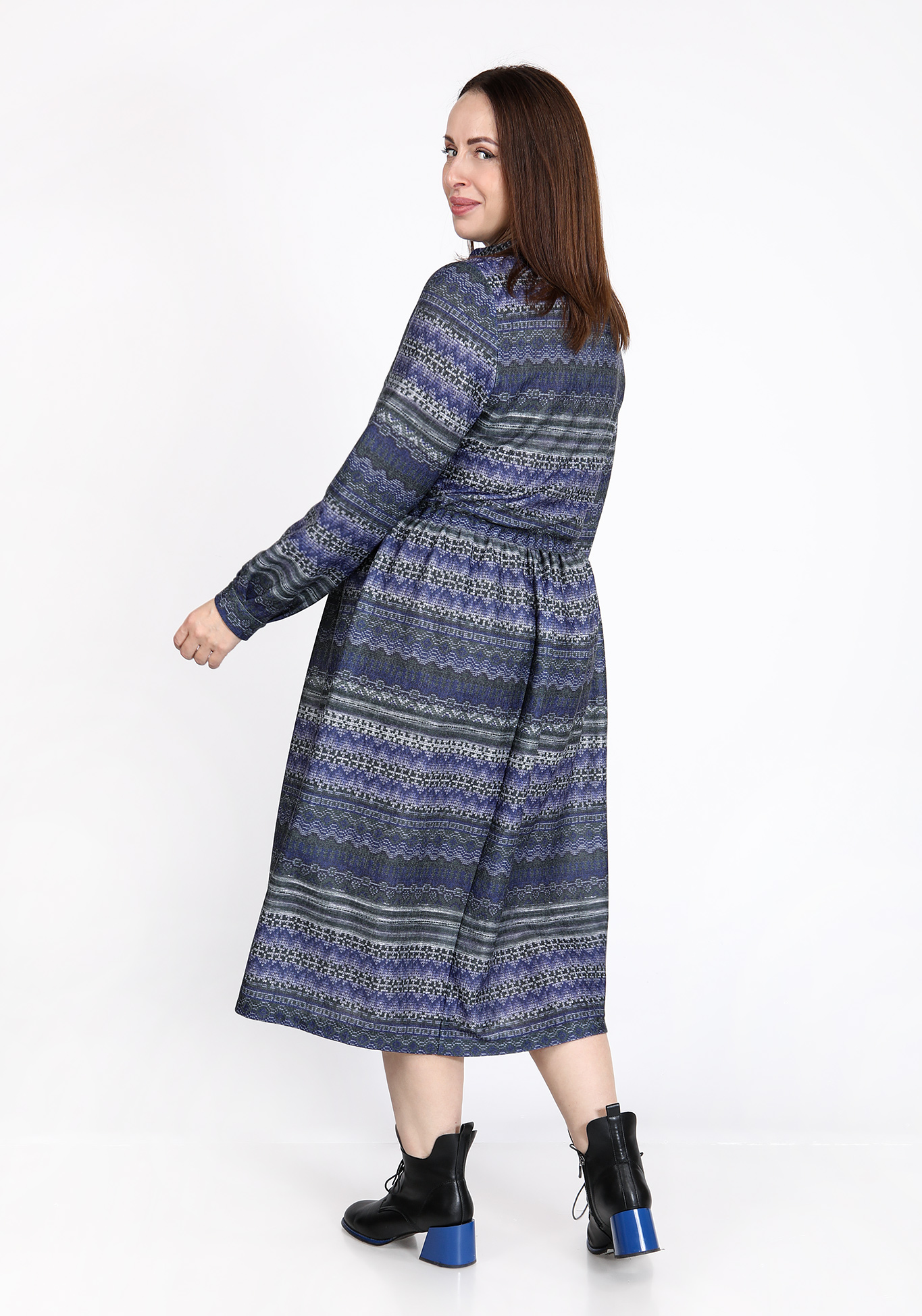 Платье свободного кроя со складками Manhattan, размер 48, цвет синий - фото 6