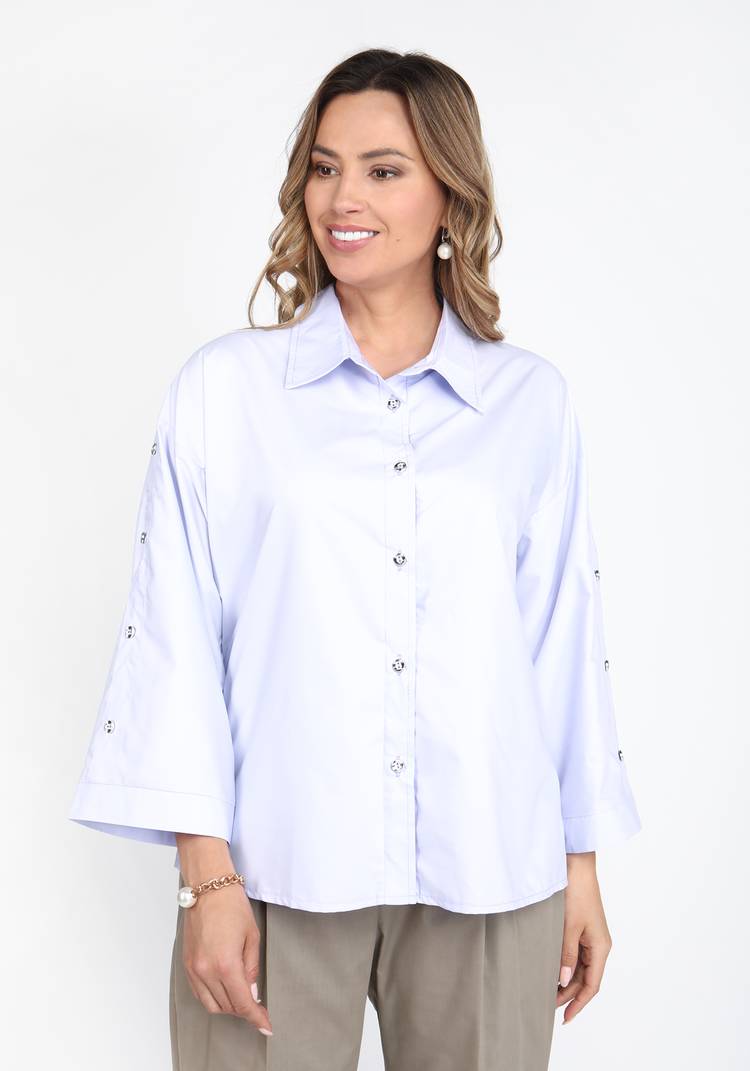 Блуза с пуговками на рукавах шир.  750, рис. 4