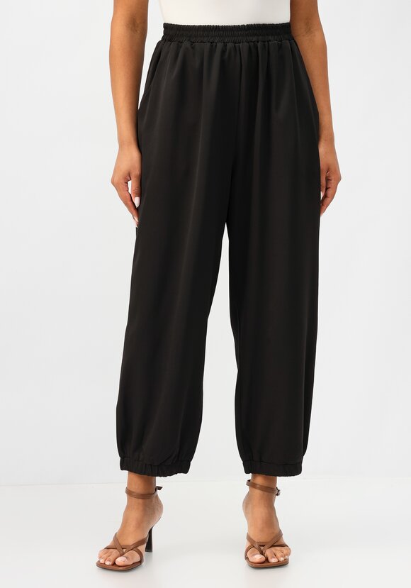 Брюки бананы на резинке с карманами шир.  580, рис. 4